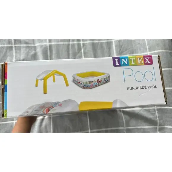 Intex Sunshade Inflatable Pool, 1 pool, portable swimming 62inx62inx48in - Picture 6 of 7